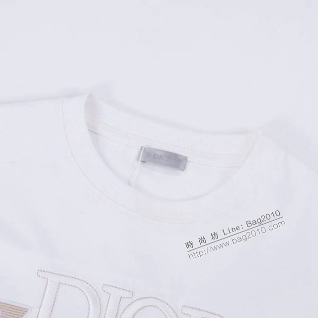 Dior專櫃迪奧2023SS新款刺繡T恤 男女同款 tzy2765